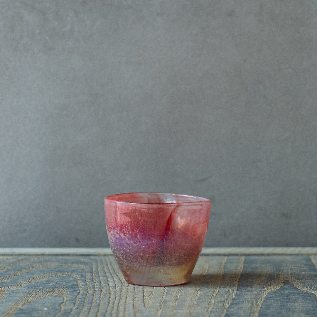 ●25-t16 scavo ぐい呑み red C