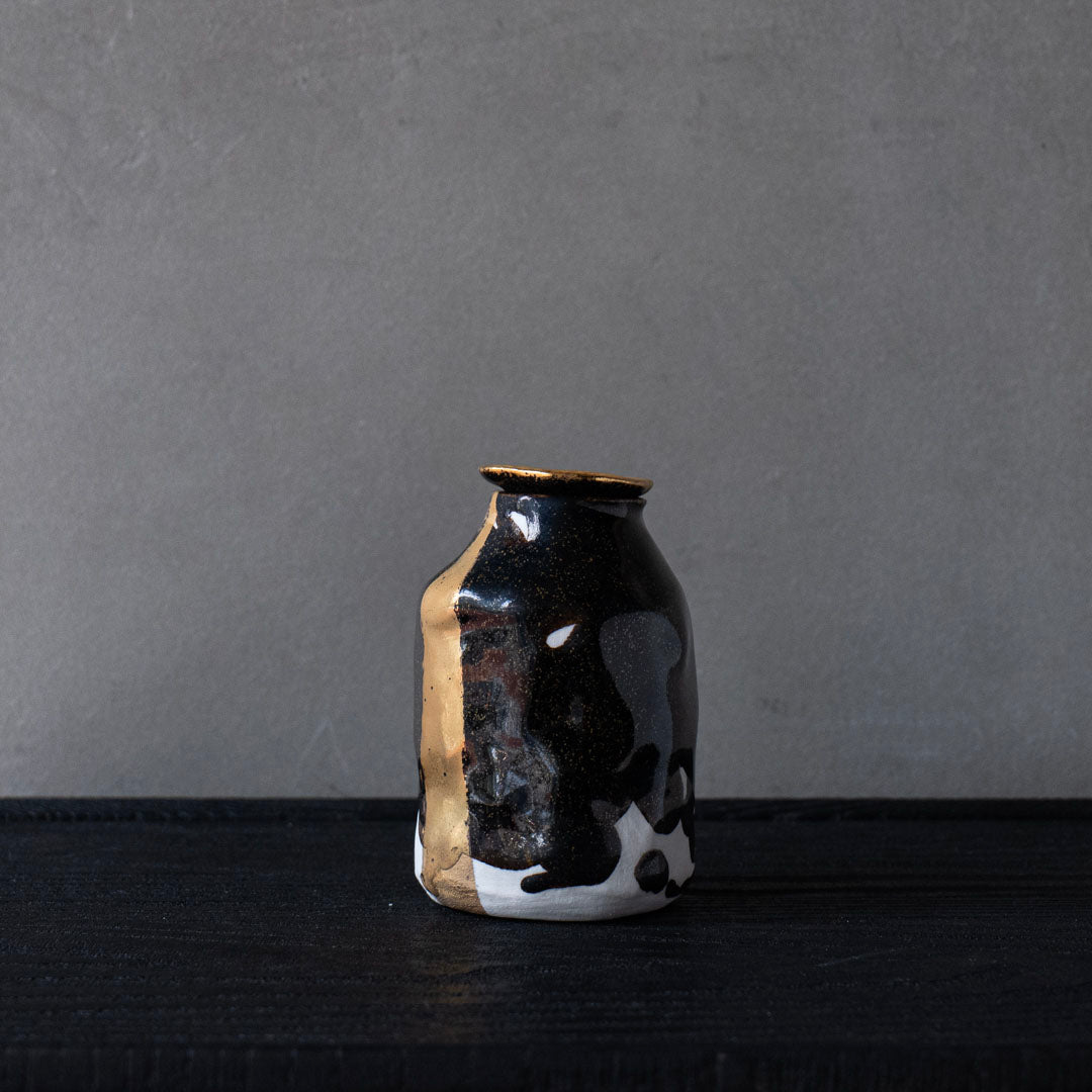 池田優子 茶入 金彩