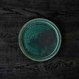 境道一 織部釉 丸皿