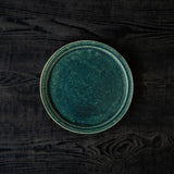 境道一 織部釉 丸皿