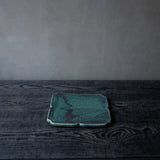 境道一 織部釉 花皿