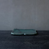 境道一 織部釉 花皿