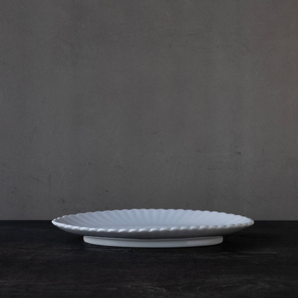 ●25-YM-34 White Porcelain Oval Plate