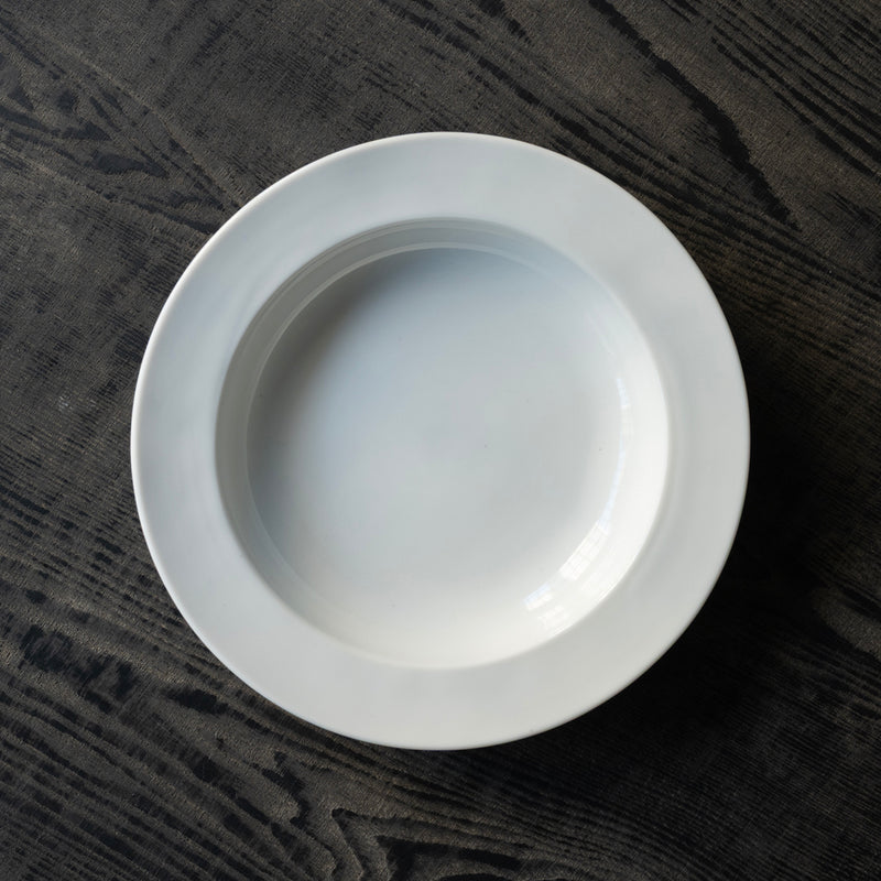 ●25-YM-29 White Porcelain Soup Bowl