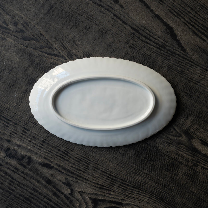 ●25-YM-34 White Porcelain Oval Plate