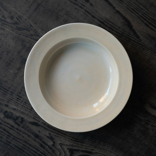 ●25-YM-85 Light beige Celadon Soup Bowl