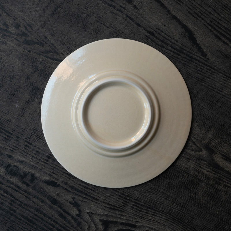 ●25-YM-87 Light beige Celadon Plate