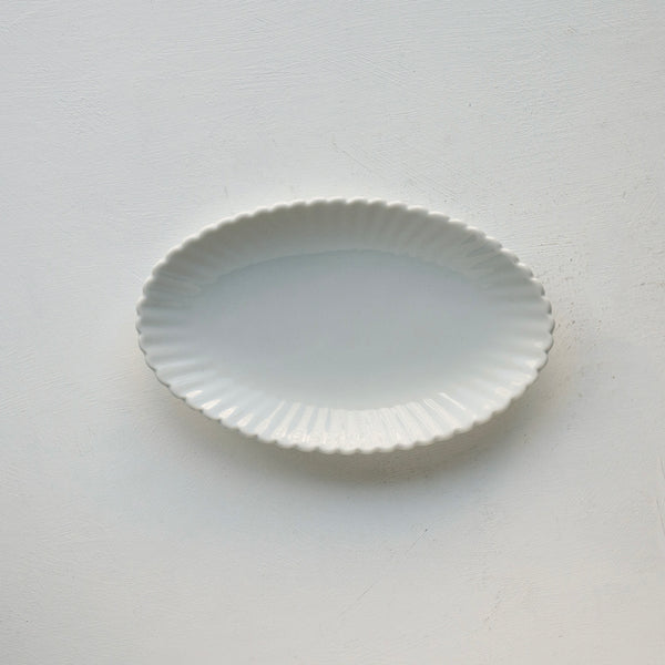 ●25-YM-34 White Porcelain Oval Plate