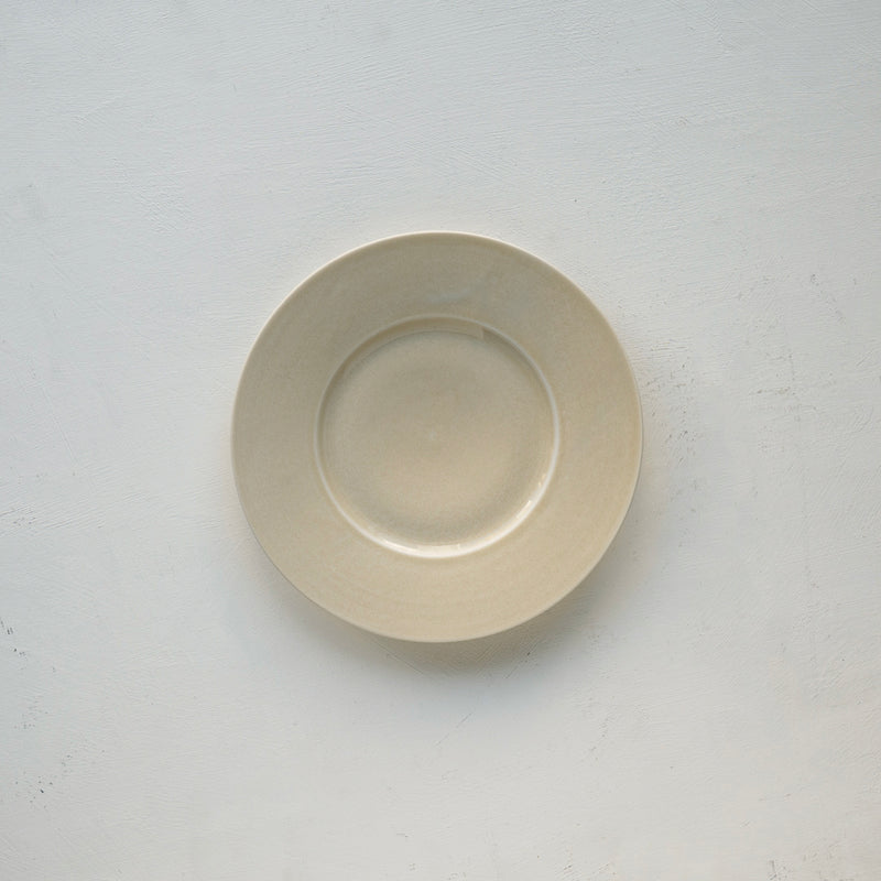 ●25-YM-87 Light beige Celadon Plate