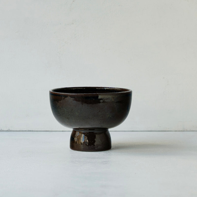 ●25-YM-90 Candy Glaze Large Pedestal Bowl