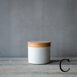 ●25-AF-60 蓋物（木製蓋）白