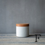 ●25-AF-60 蓋物（木製蓋）白