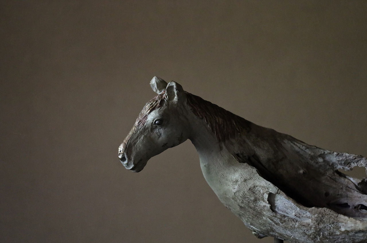 Norihisa Mizuta Brass and Driftwood Horse I