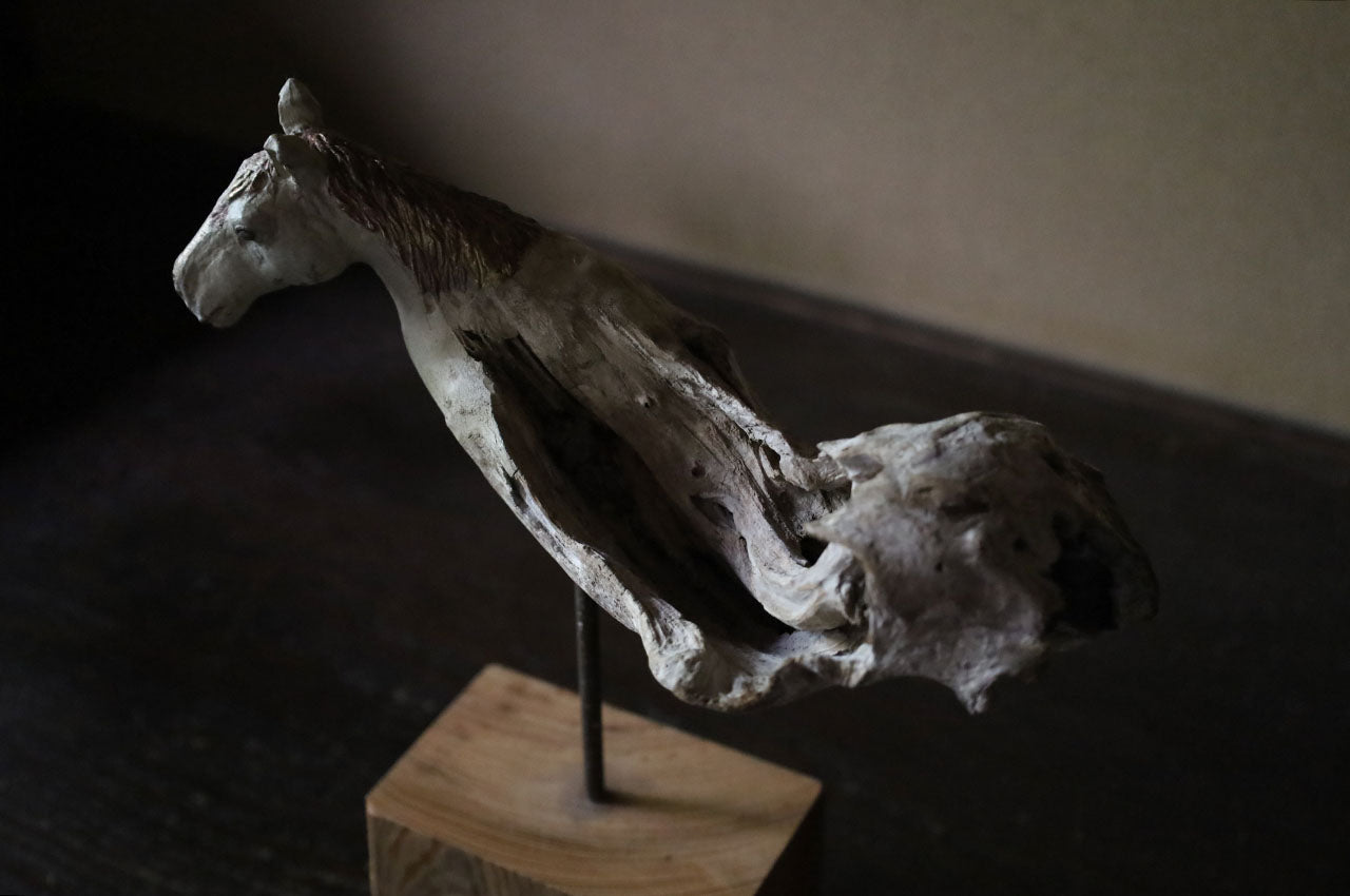 Norihisa Mizuta Brass and Driftwood Horse I