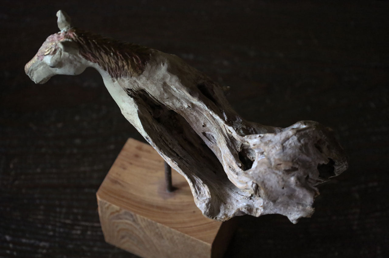 Norihisa Mizuta Brass and Driftwood Horse I