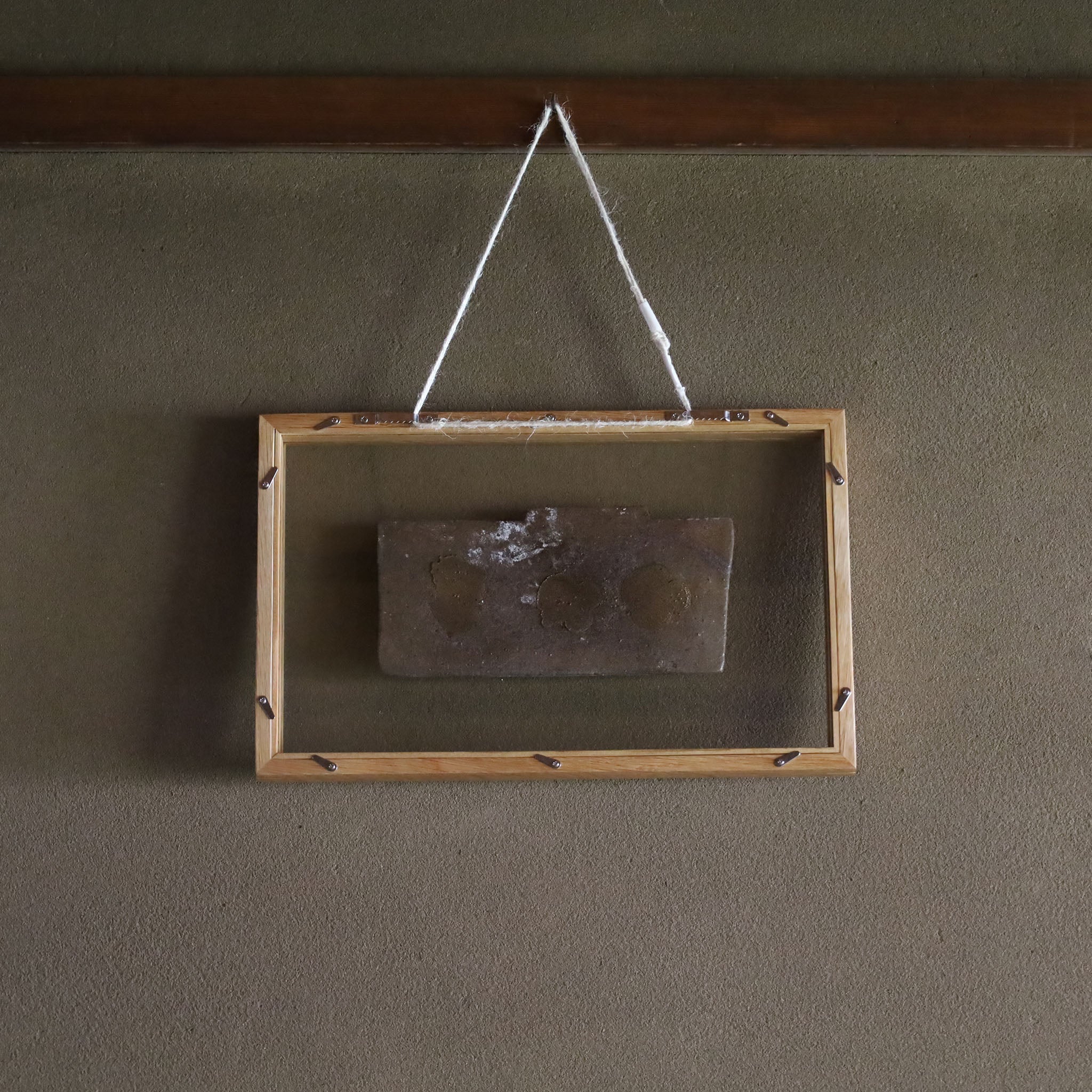 ○24-TO-60岡晋吾 銀瓷色絵陶板画「松原」