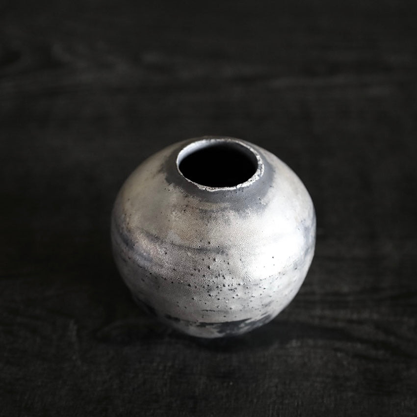 船串篤司 茶入れ 銀