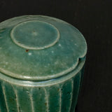 25-10S 境道一 織部釉 フタ物