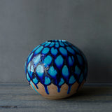 Touki Koubou Ichi / Seisai Marutsubo (Blue Glow Round Vase)