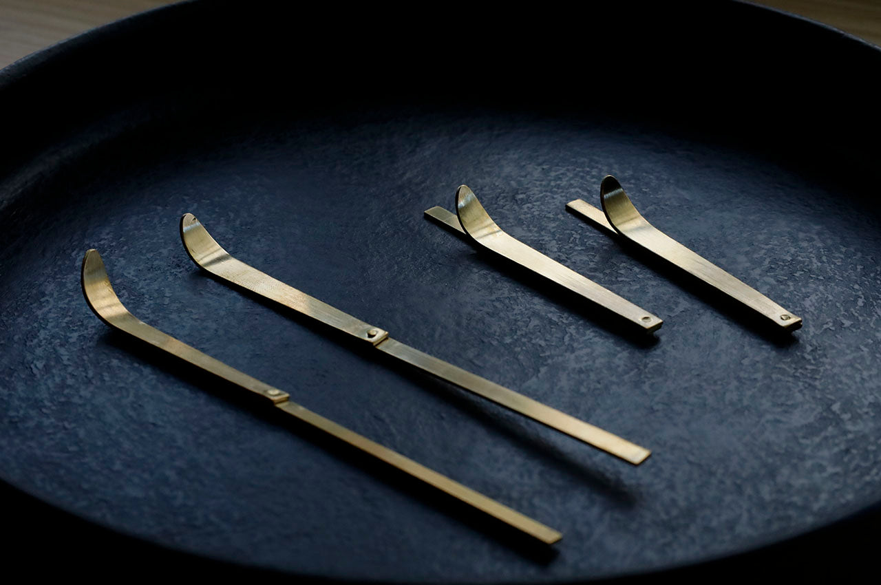 竹俣勇壱 折りたたみ茶杓(小)/真鍮