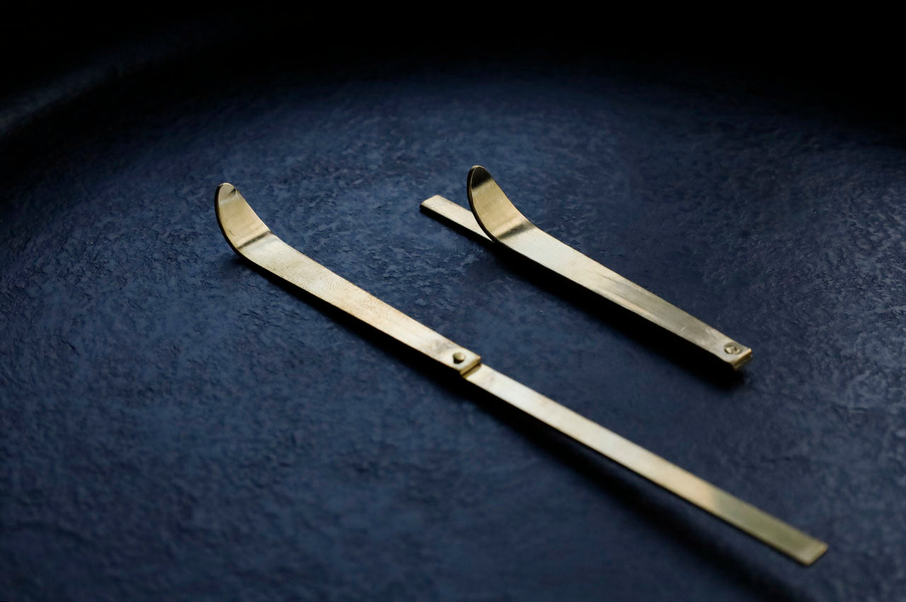 竹俣勇壱 折りたたみ茶杓(小)/真鍮