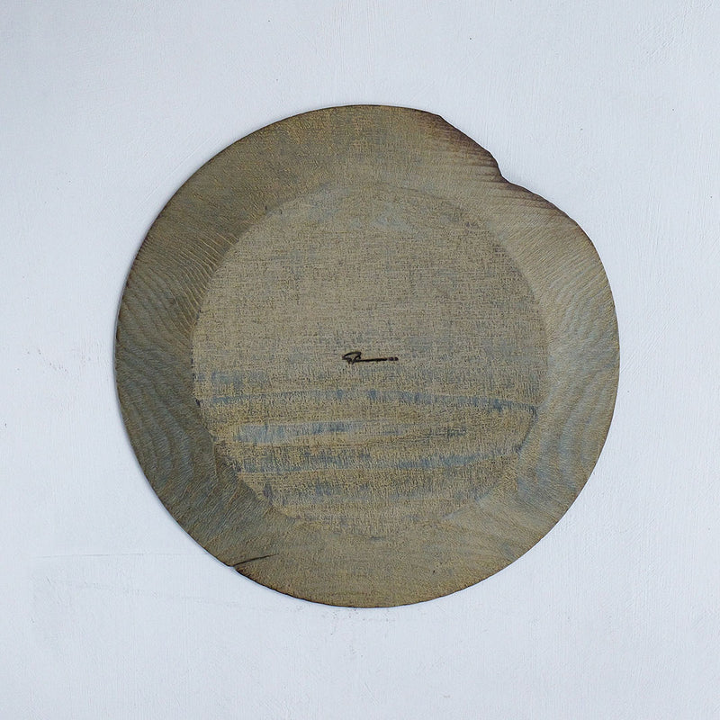 Fuyou Circle Plate 280 Gray with Kasugai