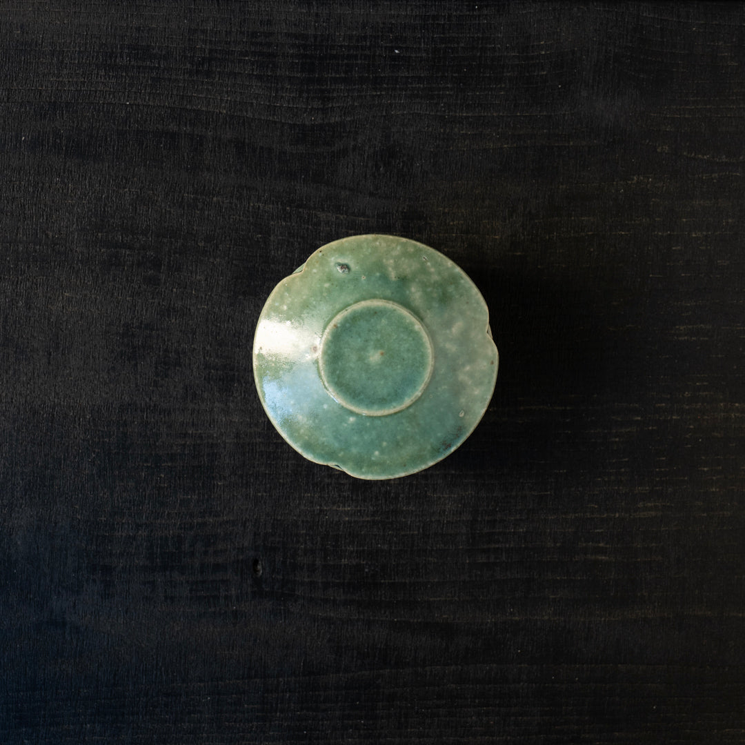 25-10S 境道一 織部釉 フタ物