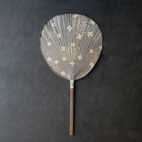 25-10S 栗川商店 渋団扇 小丸 甘茶 グレー