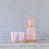 ●25-YT23 Lace Glass Bottle with two Glasses
