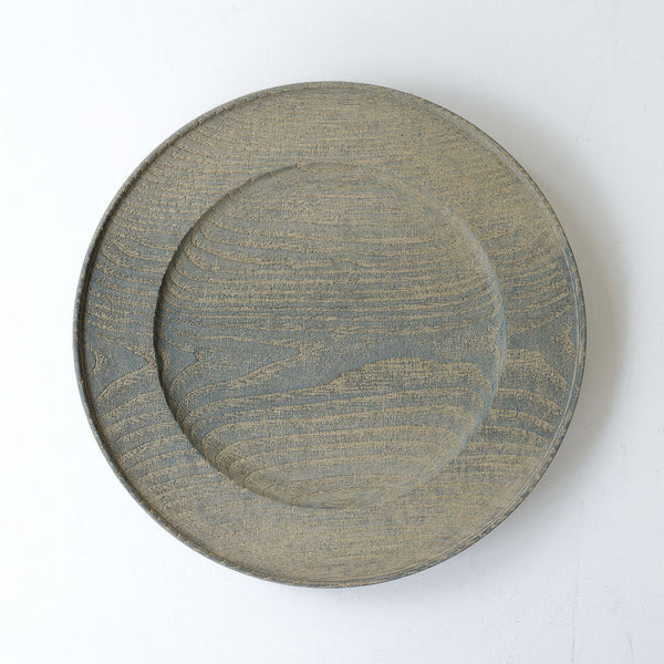 浮様 リム皿 280 鼠 – 雨晴/AMAHARE