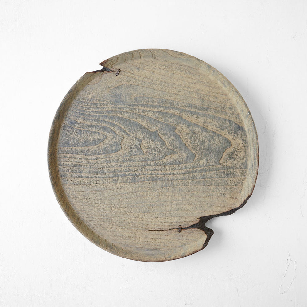 shimoo design 浮様 DAEN 鎹 鼠　大きい方の器 浮様 丸盆 300 鎹付 鼠 – 雨晴/AMAHARE