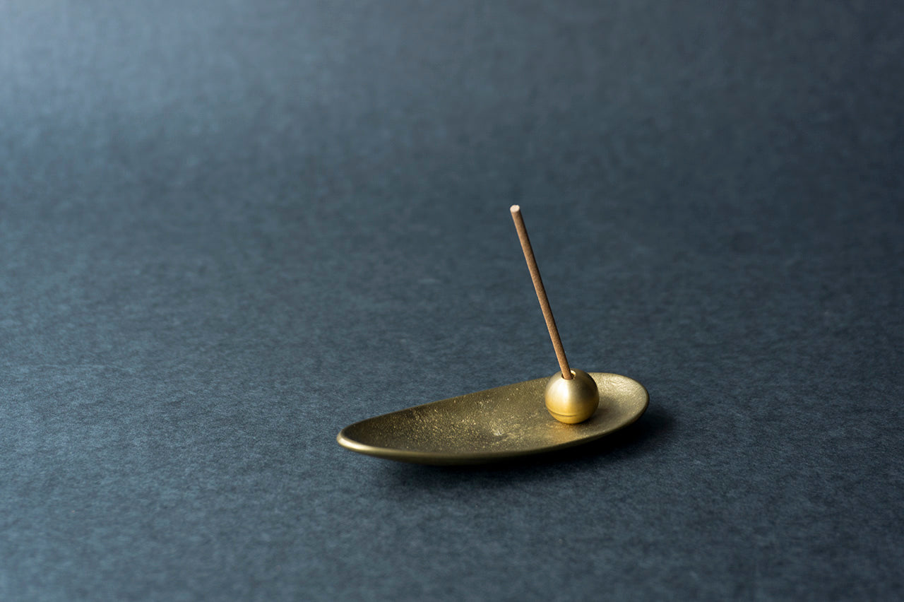 NOUSAKU Incense Holder Set Bamboo Grass Brass