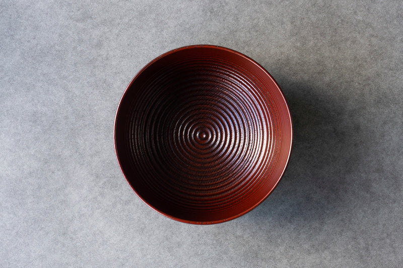Zelkova Thin Stripes Bowl (large) Red