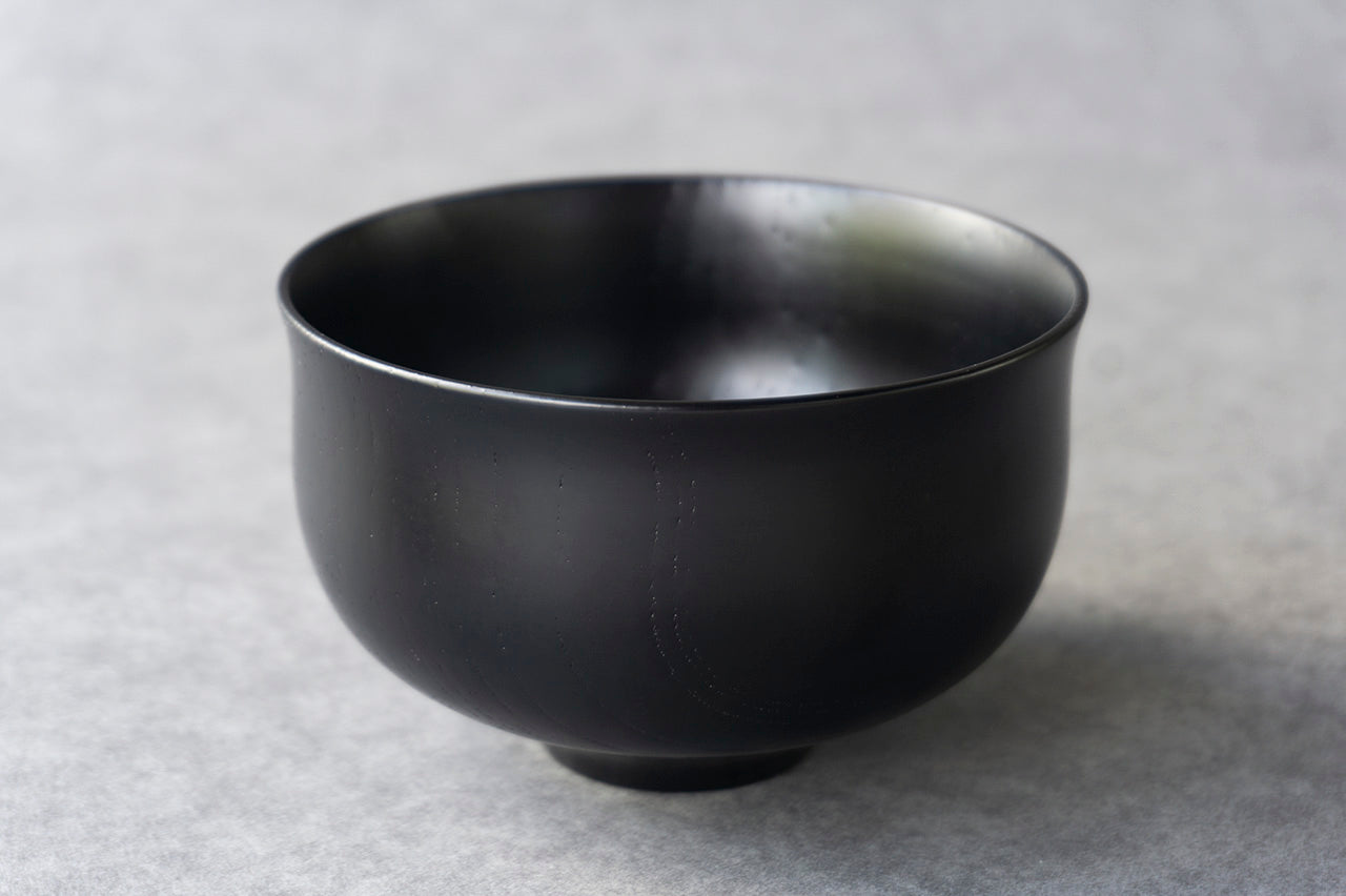 Zelkova Lily-shaped Bowl Black