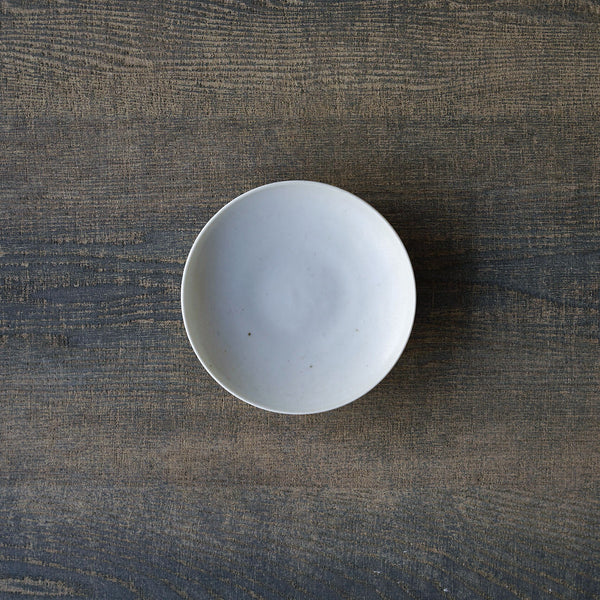 ●22-TS35 白磁・白釉 エッジ豆皿
