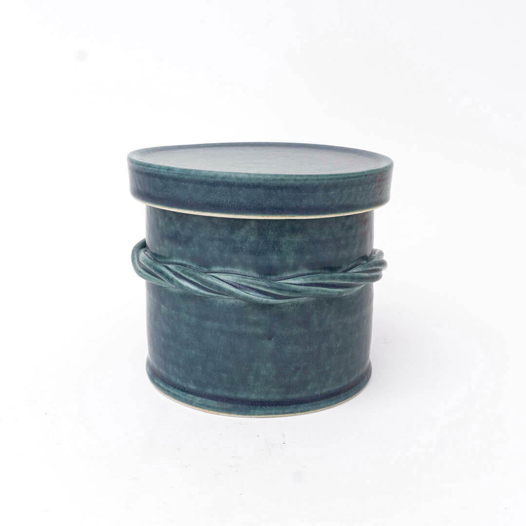 Canister with Lid Small "Kosui" (Lake Blue)
