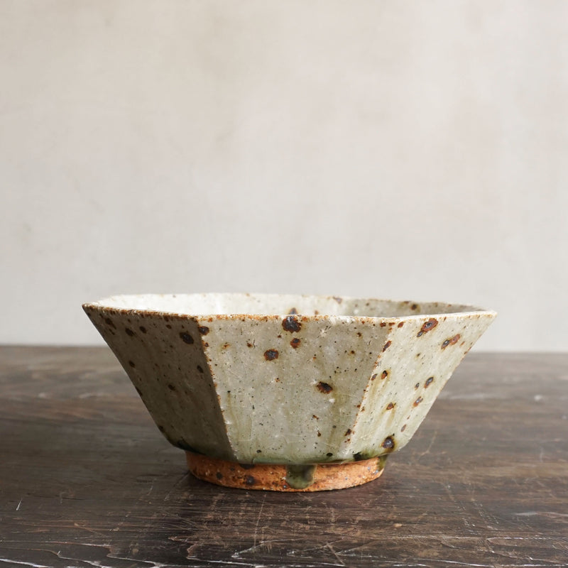 Miyagi Pottery 15cm Octagon Bowl Blue Glaze