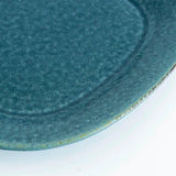 ●21- L001 Oval Plate M "Kosui" (Lake Blue)