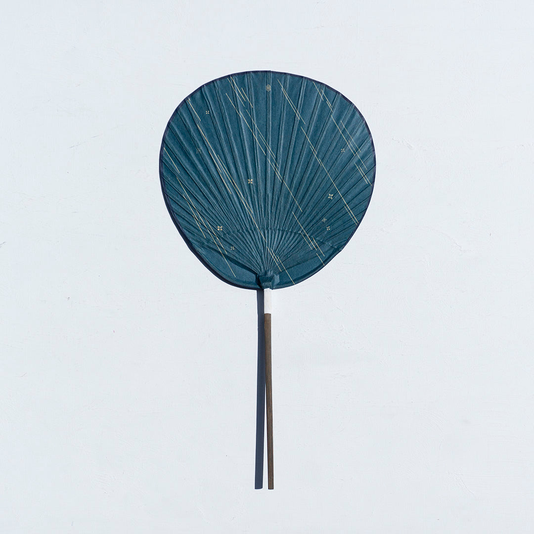 Kurikawa Shoten Shibu Uchiwa Small Amacha Indigo