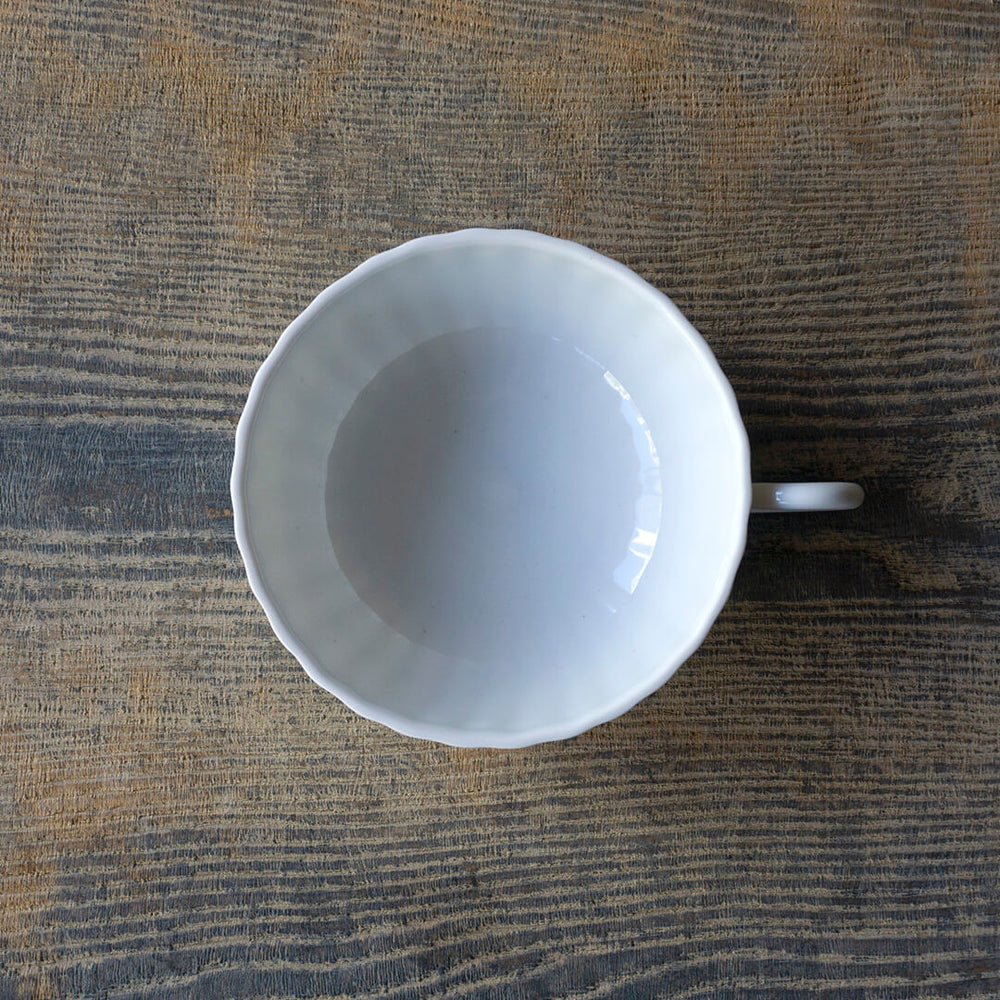 村上雄一 花器 村上雄一｜白磁輪花茶海バックハンドル | 趣佳[syuca.jp] オンライン