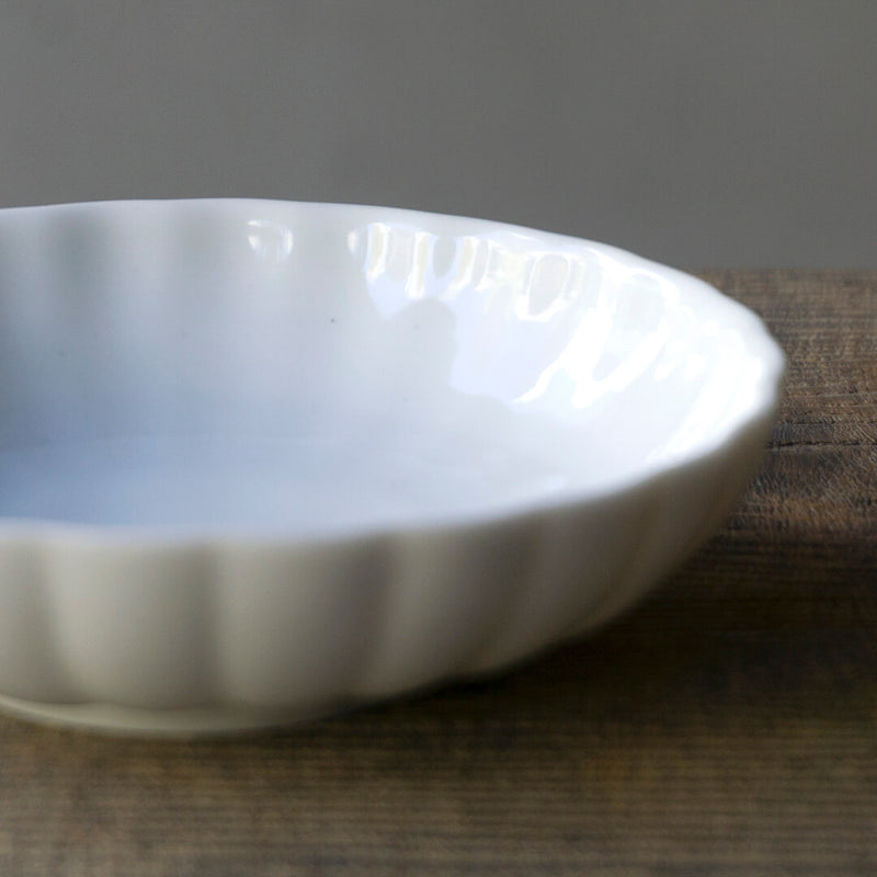 Yuichi Murakami - White Porcelain Tea Bowl Saucer "Rinka"