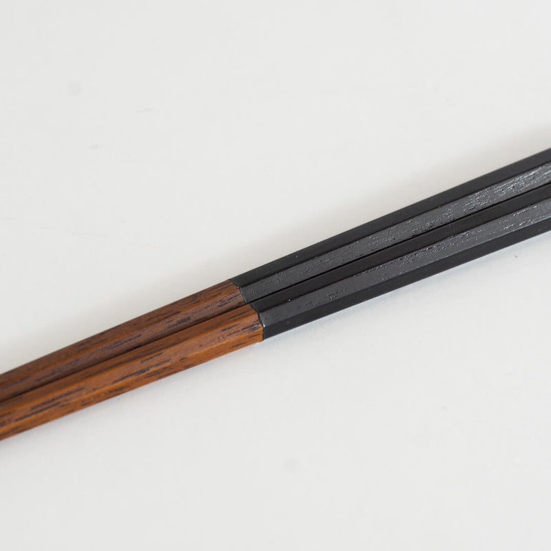 Daikokuya  Octagonal Urushi Black Lacquer Coated long