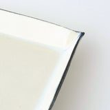 Rectangle Plate 26㎝ x 20㎝ Blue Rim