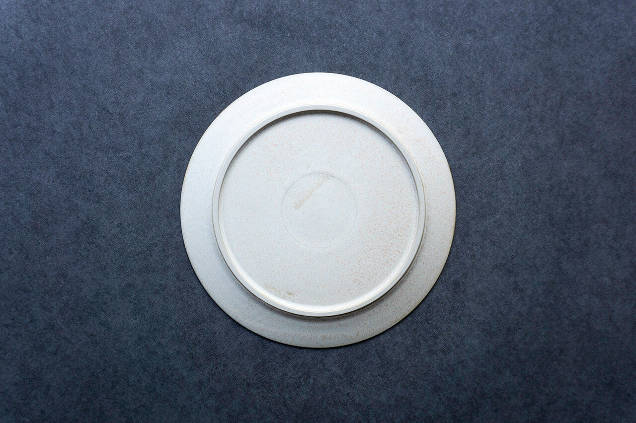 安藤由香 ７寸皿 フラットリム なし WH