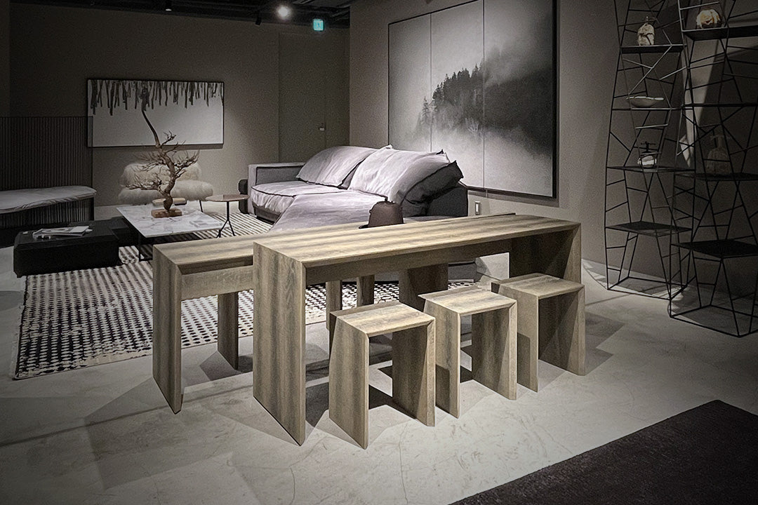 Fuyou Ryurei-joku 7-piece Set (a set of tea service tables and chairs)