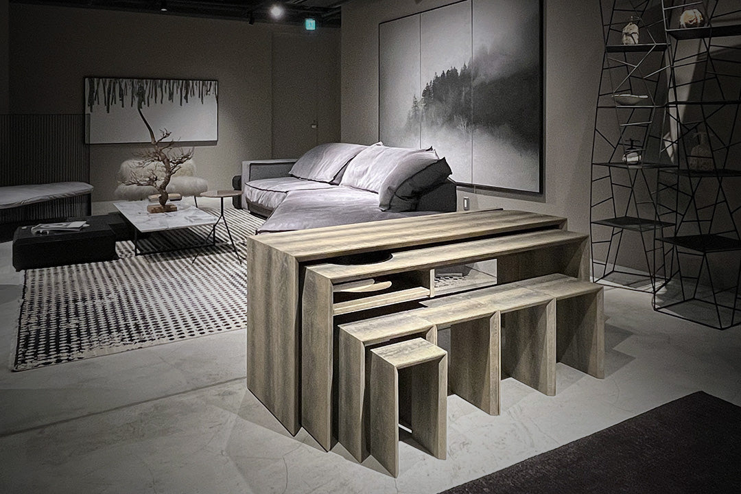 Fuyou Ryurei-joku 7-piece Set (a set of tea service tables and chairs)