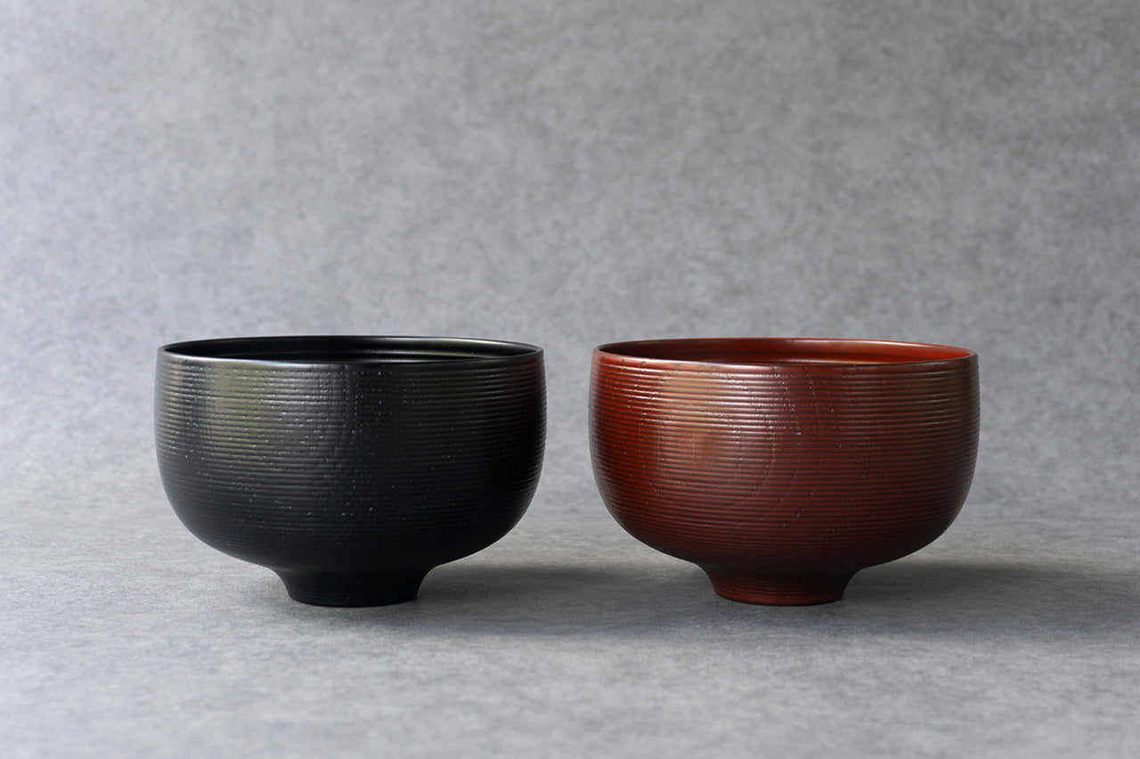 Zelkova Thin Stripes Bowl (large) Red