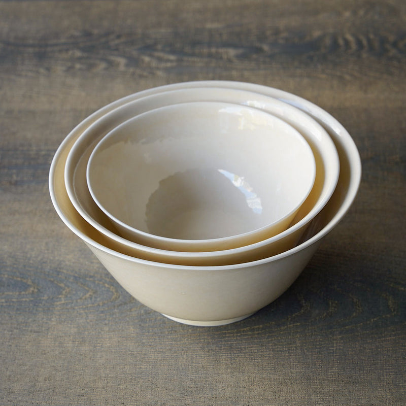 Light beige Celadon Large Bowl "Makai"