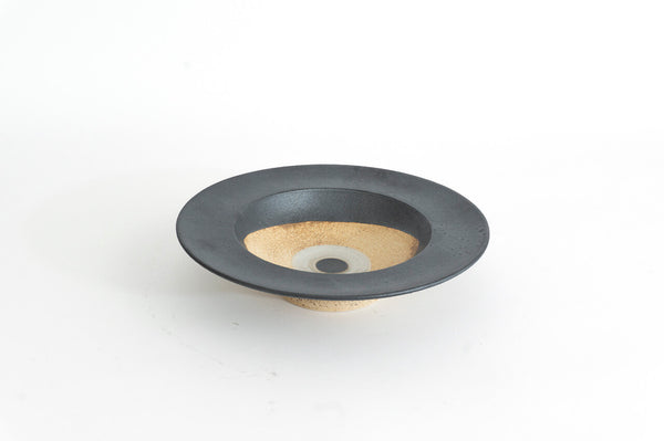 Pottery studio ICHI Mintama Rim Plate 21cm Black