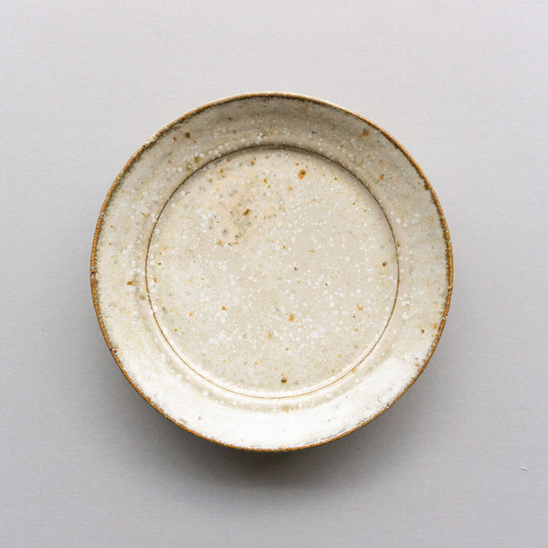 Miyagi Pottery 18cm Rim Plate White Glaze